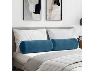 Lot de 2 coussins d'accent, coussins décoratifs, coussins lombaires bleu ø 25 x 70 cm cf56718