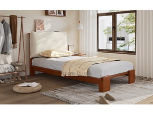 Lit simple 90x200 cm RAUMIO coloris miroir