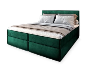 Lit avec rangement 140x200 cm <strong>MASSENO</strong> <strong></strong> coloris vert