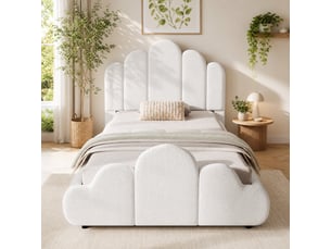 Lit simple 90x200 cm <strong>MODENUIT </strong>  <strong></strong> coloris beige