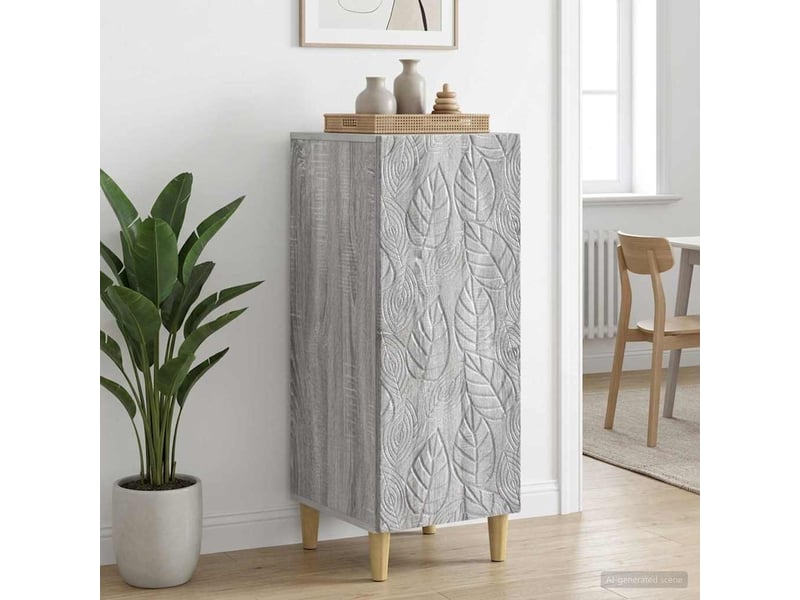  Buffet - bahut - meuble de rangement sonoma gris 33 x 34,5 x 90 cm bois d'ingénierie  - Conforama B