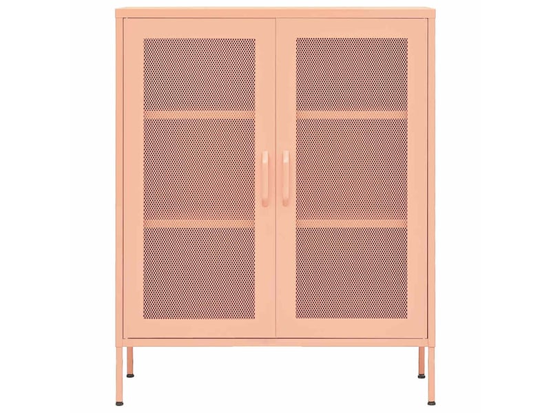  Armoire de rangement, rangement bureau rose 80x35x101,5 cm acier shl1520  - Conforama C