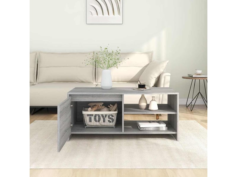  Table basse - table de salon - table à thé sonoma gris 102x50x45 cm bois d'ingénierie  - Conforama C