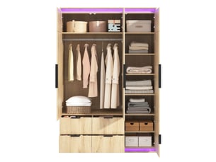 Armoire DESVIAE coloris bicolore largeur 135 cm