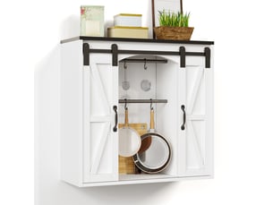 Armoire murale à 2 portes coulissantes, étagères réglables, fixation murale cuisine en mdf 80×31×76 cm blanc
