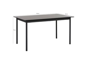 Selsey mogest - table à manger - 140 cm - chêne noir