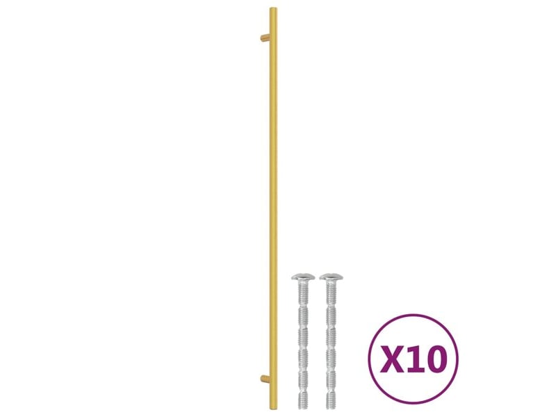  Boutons d'armoire, 10 unités, dorées, en acier inoxydable cfe5985500  - Conforama A