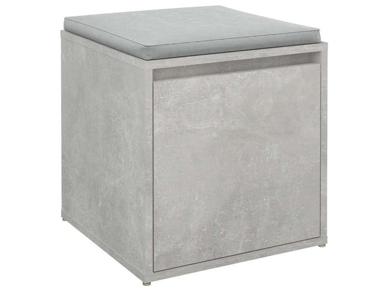  Boîte de rangement bureau gris béton 40,5x40x40 cm bois d'ingénierie  - Conforama D