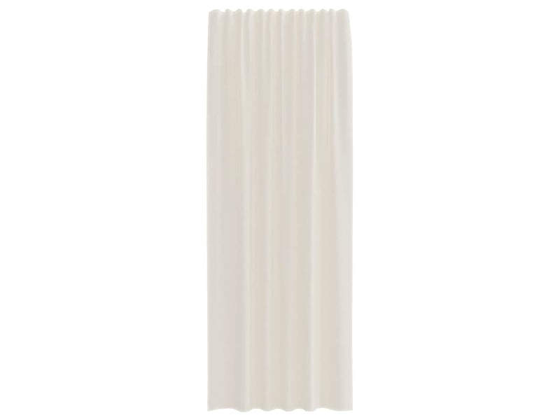  Lot de 2 rideaux en voile, voilages à œillets couleur crème cf44257  - Conforama D