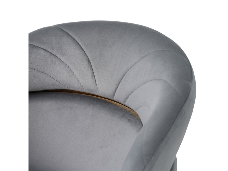 Lot de 4 chaises de salle à manger,avec pieds en métal,velours,gris - Conforama E