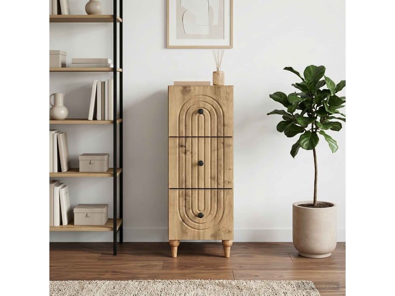  Armoire de rangement bureau, armoire à tiroirs 33 x 34.5 x 90 cm bois d'ingénierie shl7465  - Conforama D