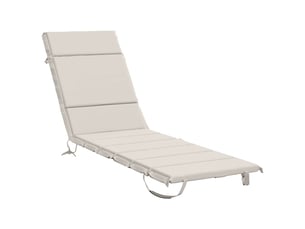 Coussin de transat, coussin pour bain de soleil gemert 100 % polyester blanc 200 x 50 x 3 cm cf56113