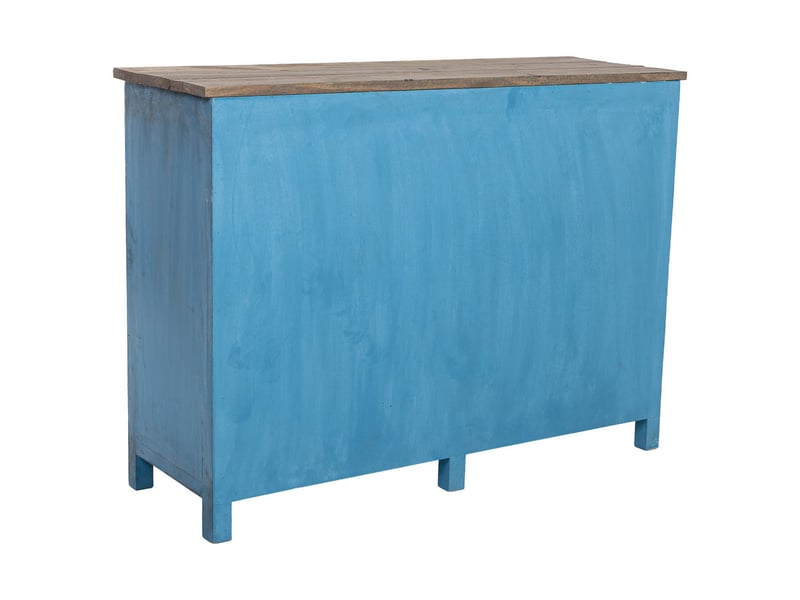  Buffet en bois bleu 120x40x88 cm h  - Conforama E