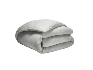 Housse de couette 240x260 cm gaze de coton gris glacier