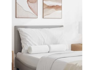Lot de 2 coussins d'accent, coussins décoratifs, coussins lombaires tissu blanc ø 15 x 40 cm cf56683