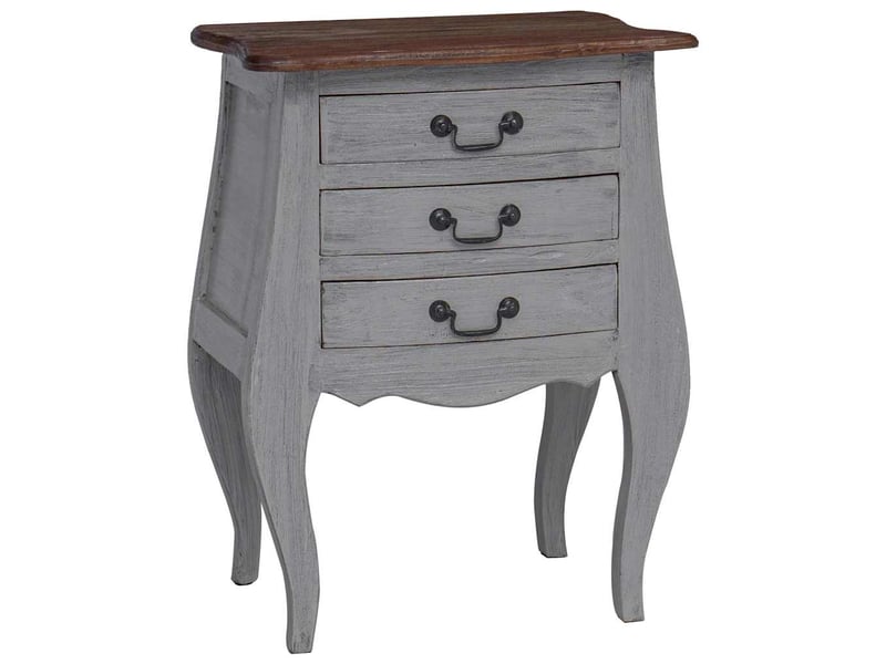  Table de chevet - cabinet de chevet - table de nuit bois d'acajou massif 48x35x64 cm  - Conforama A