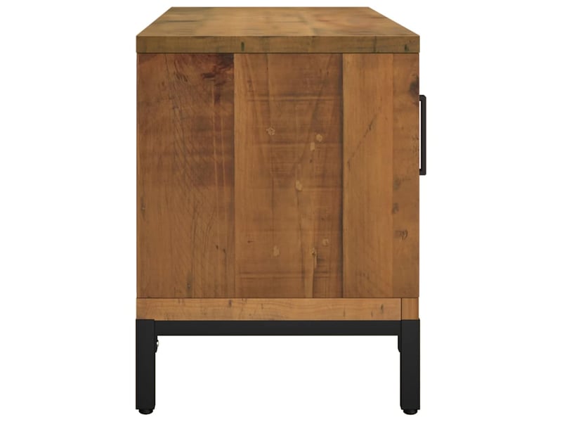  Meuble tv - banc tv - meuble de rangement marron 90x30x40 cm bois de pin massif  - Conforama E