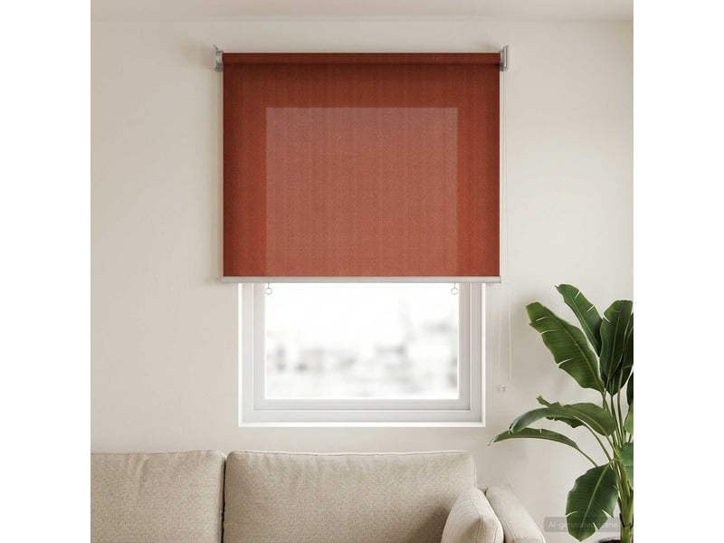  Store enrouleur extérieur, store à rouleau à 90% de blocage uv terracota hdpe cf45231  - Conforama B