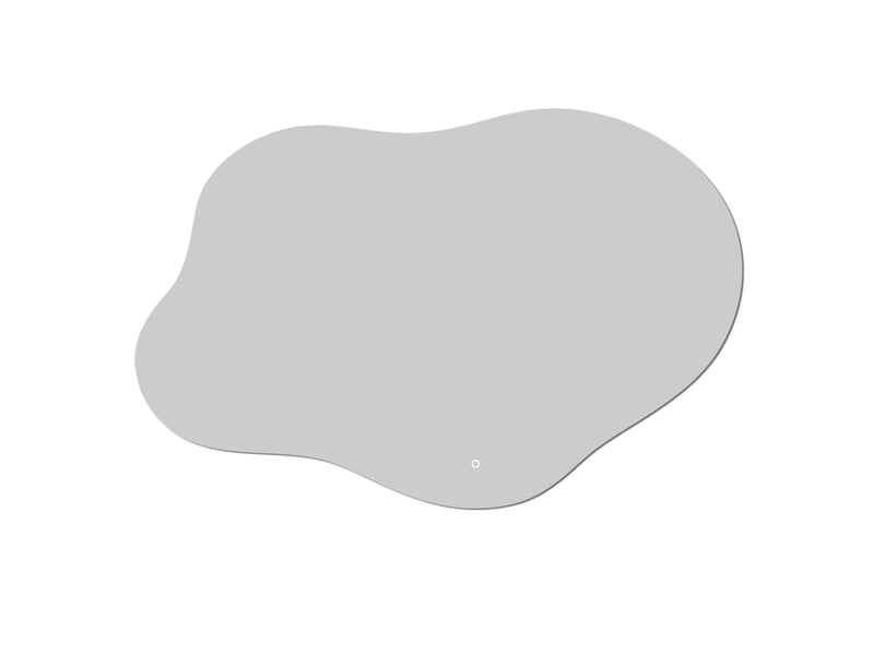  Aica miroir salle de bain led 160x80cm, en forme de nuage, anti-buée, 3 tons et gradable  - Conforama A
