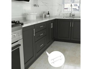 Poignées de cuisine blanches de 128 mm pour meubles de cuisine, tiroirs et décoration de la maison