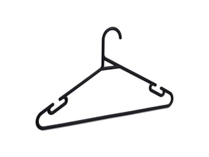 Lot de 24 cintres à pantalon design ergonomique rangement armoire gain de place en plastique noir 13_0010771