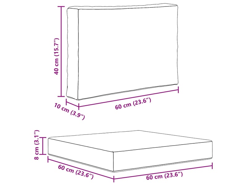 Coussin de canapé d'extérieur, coussin de chaise polyester crème 60 x 60 cm cf54073 - Conforama E