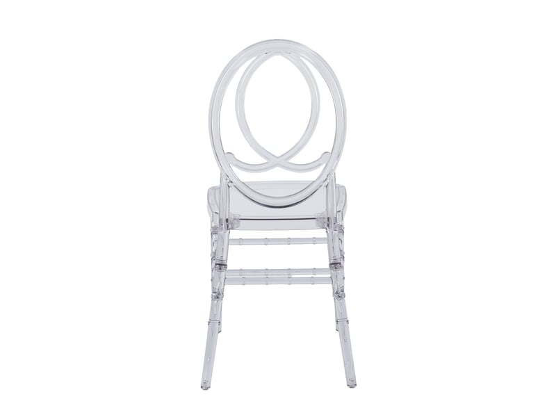  Lot de 4 chaises de salle à manger,40x50x93 cm,transparentes,plastique  - Conforama D