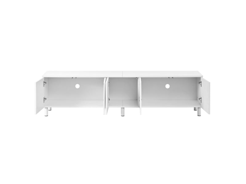  Meuble tv bas moderne – 5 portes – pieds métal – mdf et panneaux de particules – rangement tv  - Conforama E
