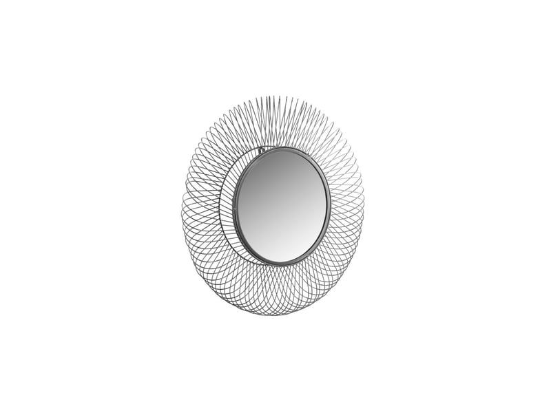  Miroir mural rond en métal duke 75cm argent  - Conforama B