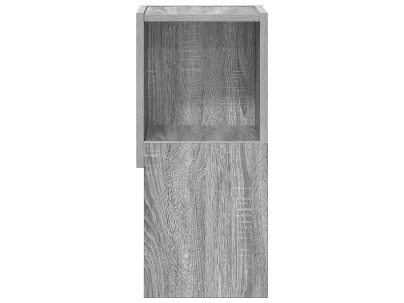  Meuble d'angle, meuble de rangement salon 25,5x25x55cm bois d'ingénierie gris sonoma  - Conforama E
