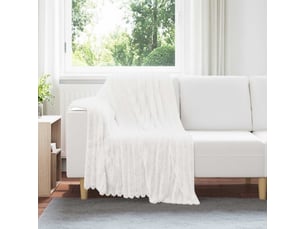 Plaid canapé blanc 150x130 cm 0.45 kg polaire
