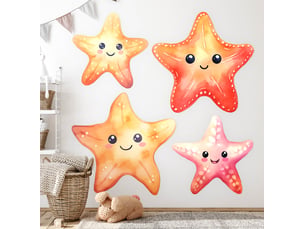 Sticker mural - étoile de mer souriante100x108 cm