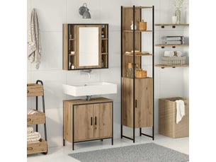 Ensembles de salle de bain, meubles de salle de bain 3 pc marron 33 x 33 x 185,5 cm cf64768