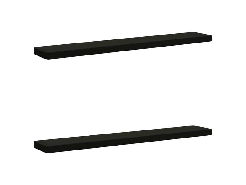  Lot de 2 coussins de banc, coussins d'assise vught 100 % polyester noir cf58493  - Conforama A