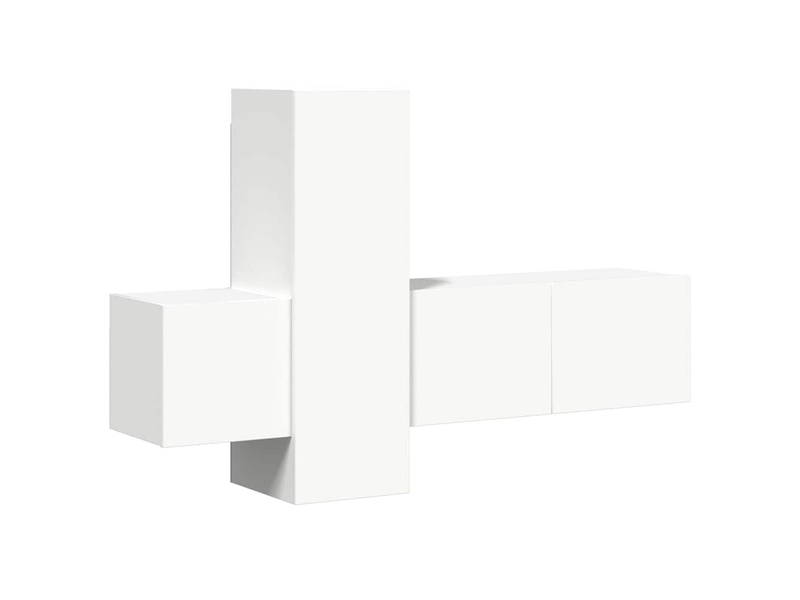  Ensemble de meubles tv - banc tv - meuble de rangement 3 pcs blanc bois d'ingénierie  - Conforama A