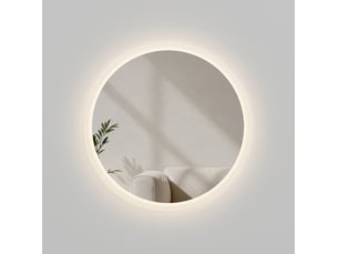 Emke miroir lumineux salle de bain rond diamètre 70cm, miroir led avec interrupteur tactile, anti-buée, miroir avec éclairage 3 couleurs