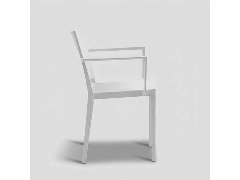  Lot de 2 chaises avec accoudoirs intérieur et extérieur vigo - blanc  - Conforama D
