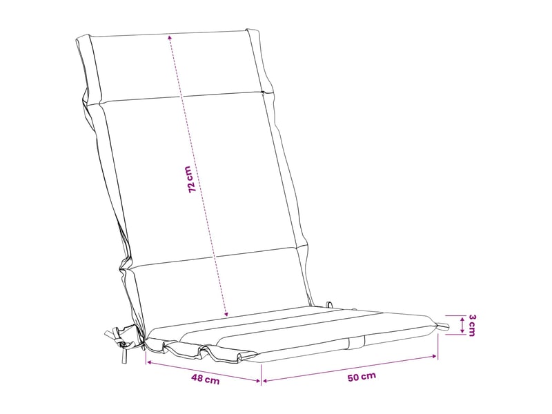  Lot de 4 coussins de chaise à dossier haut  gemert cf59307  - Conforama E