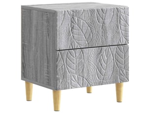Table de chevet 2 pièces sonoma gris 43 x 34,5 x 48 cm