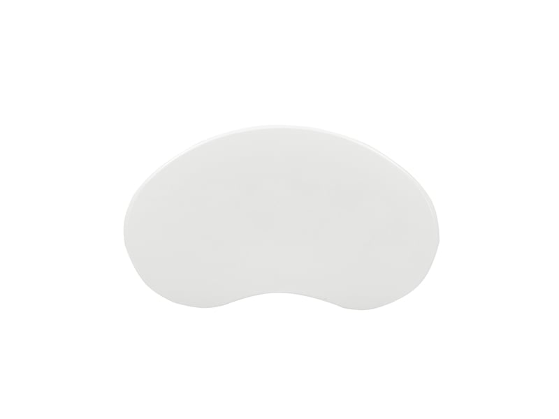  Table basse en forme de nuage avec 3 pieds en pvc, patins en feutre, finition laquée blanche, 107 × 66 × 40,5 cm  - Conforama C