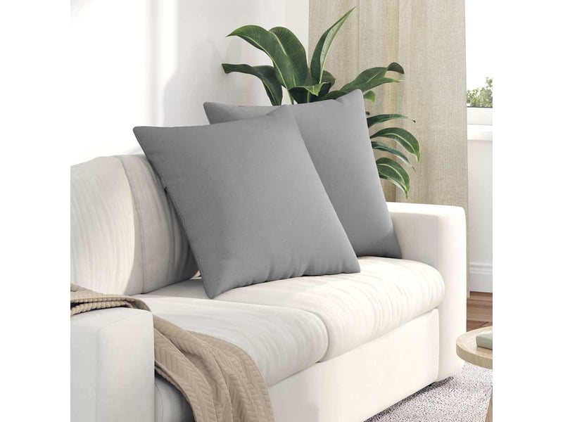  Lot de 2 coussins de canapé, coussins décoratifs tissu gris nuage 80 x 80 cm cf58885  - Conforama B