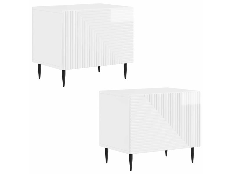  Meuble tv - banc tv - meuble de rangement blanc brillant bois d'ingénierie  - Conforama D