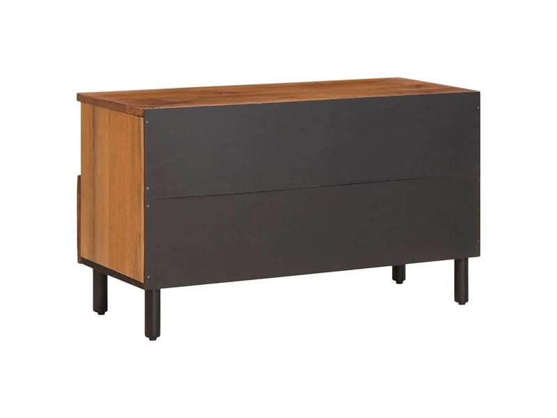  Meuble tv - banc tv - meuble de rangement avec tiroir finition acacia brun 80 x 33 x 46 cm  - Conforama E