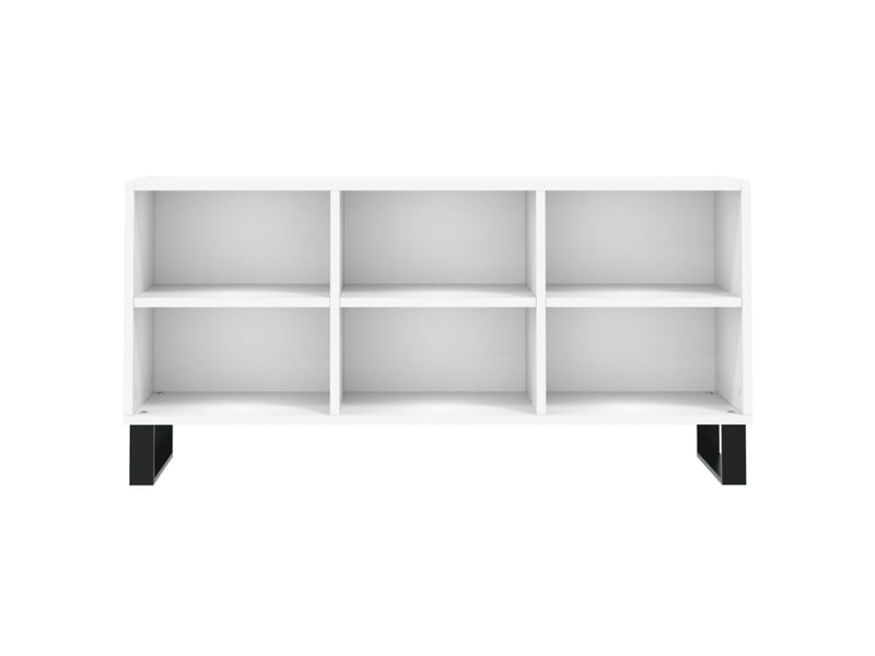  Meuble tv - banc tv - meuble de rangement blanc 103,5x30x50 cm bois d'ingénierie  - Conforama D