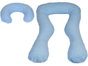 Ensemble coussins d'accouchement prepost natal pour les femmes bleu à carreaux