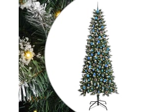 Sapin de noël - arbre de noël artificiel vert 240 cm pvc, plastique et acier