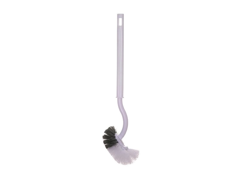  Brosse de toilette salle de bain murale toilette courbe brosse coude angle gap brosse outil de nettoyage à poils doux (poignée blanche, taille unique)  - Conforama A