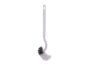 Brosse de toilette salle de bain murale toilette courbe brosse coude angle gap brosse outil de nettoyage à poils doux (poignée blanche, taille unique)