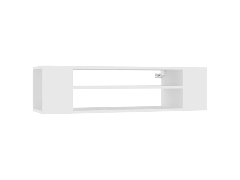  Meuble tv - banc tv - meuble de rangement suspendu blanc 100x30x26,5 cm bois d’ingénierie  - Conforama A