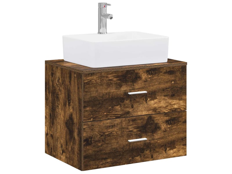  Ensemble de mobilier de salle de bain chêne fumé cf64639  - Conforama A